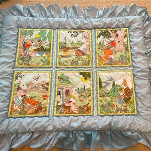 Beatrix Pitter 40x32” quilt and 13 figurines